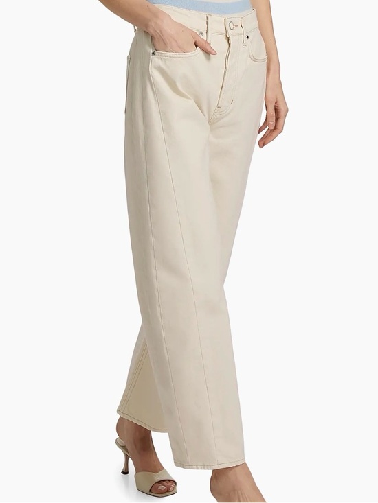 SHEIN Denim - SHEIN Straight-Leg Jeans in Cream